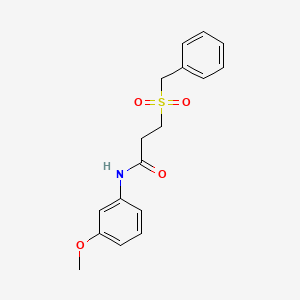 molecular formula C17H19NO4S B2805694 3-(苄基磺酰)-N-(3-甲氧苯基)丙酰胺 CAS No. 880336-29-8