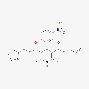 molecular formula C23H26N2O7 B280570 3-Allyl 5-(tetrahydro-2-furanylmethyl) 4-{3-nitrophenyl}-2,6-dimethyl-1,4-dihydro-3,5-pyridinedicarboxylate 