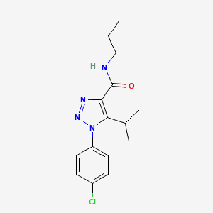 molecular formula C15H19ClN4O B2805704 1-(4-氯苯基)-5-异丙基-N-丙基-1H-1,2,3-三唑-4-羧酰胺 CAS No. 940990-93-2