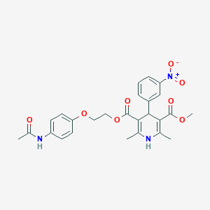 3-{2-[4-(Acetylamino)phenoxy]ethyl} 5-methyl 4-{3-nitrophenyl}-2,6-dimethyl-1,4-dihydro-3,5-pyridinedicarboxylate