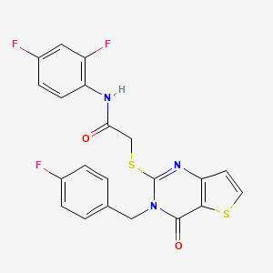 N-(2,4-difluorophenyl)-2-({3-[(4-fluorophenyl)methyl]-4-oxo-3H,4H-thieno[3,2-d]pyrimidin-2-yl}sulfanyl)acetamide