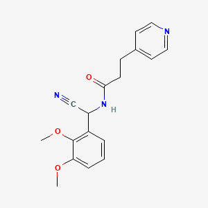 molecular formula C18H19N3O3 B2805718 N-[Cyano-(2,3-dimethoxyphenyl)methyl]-3-pyridin-4-ylpropanamide CAS No. 1436230-35-1