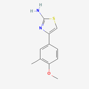 molecular formula C11H12N2OS B2805720 4-(4-甲氧基-3-甲基苯基)-1,3-噻唑-2-胺 CAS No. 92388-06-2