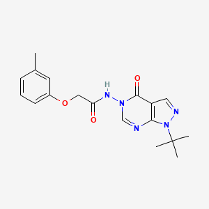 molecular formula C18H21N5O3 B2805726 N-(1-(叔丁基)-4-氧代-1H-吡唑并[3,4-d]嘧啶-5(4H)-基)-2-(间甲苯氧基)乙酰胺 CAS No. 899995-70-1