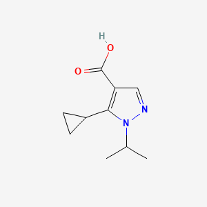 molecular formula C10H14N2O2 B2805727 5-环丙基-1-(异丙基)-1H-吡唑-4-甲酸 CAS No. 1248355-30-7