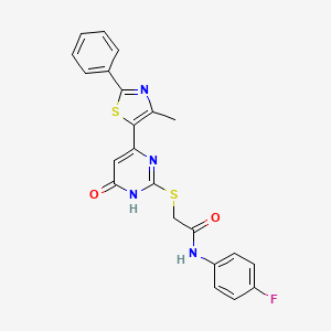molecular formula C22H17FN4O2S2 B2805728 N-(3-乙基苯基)-2-(1-乙基-1H-吡咯-2-基)-4-甲基-1,3-噻唑-5-甲酰胺 CAS No. 1116065-55-4