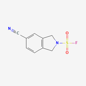 B2805729 5-Cyano-1,3-dihydroisoindole-2-sulfonyl fluoride CAS No. 2411272-38-1