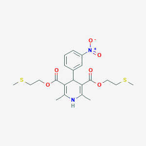 Bis[2-(methylsulfanyl)ethyl] 4-{3-nitrophenyl}-2,6-dimethyl-1,4-dihydro-3,5-pyridinedicarboxylate