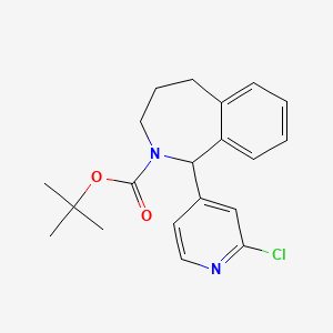 molecular formula C20H23ClN2O2 B2805737 叔丁基-1-(2-氯吡啶-4-基)-4,5-二氢-1H-苯并[c]氮杂环庚烯-2(3H)-羧酸酯 CAS No. 1445951-02-9