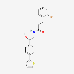 B2805746 3-(2-bromophenyl)-N-{2-hydroxy-2-[4-(thiophen-2-yl)phenyl]ethyl}propanamide CAS No. 2380191-24-0