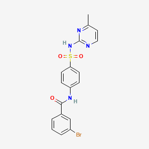 molecular formula C18H15BrN4O3S B2805749 3-溴-N-(4-(N-(4-甲基嘧啶-2-基)磺酰基)苯基)苯甲酰胺 CAS No. 349145-22-8