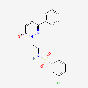 molecular formula C18H16ClN3O3S B2805750 3-氯-N-(2-(6-氧代-3-苯基吡啶并[6H]-基)乙基)苯磺酰胺 CAS No. 921878-19-5