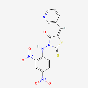B2805754 (E)-3-((2,4-dinitrophenyl)amino)-5-(pyridin-3-ylmethylene)-2-thioxothiazolidin-4-one CAS No. 881816-14-4