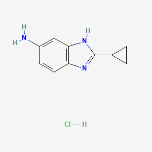 B2805758 2-cyclopropyl-1H-benzo[d]imidazol-6-amine hydrochloride CAS No. 1401319-29-6