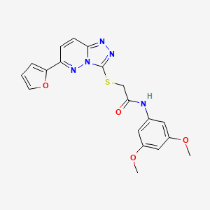 molecular formula C19H17N5O4S B2805763 N-(3,5-二甲氧基苯基)-2-((6-(呋喃-2-基)-[1,2,4]三唑并[4,3-b]吡啶-3-基)硫)乙酰胺 CAS No. 894047-44-0