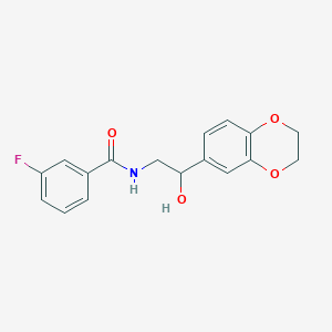 B2805767 N-(2-(2,3-dihydrobenzo[b][1,4]dioxin-6-yl)-2-hydroxyethyl)-3-fluorobenzamide CAS No. 1790710-95-0