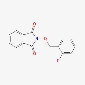 molecular formula C15H10FNO3 B2805768 2-[(2-氟苯基)甲氧基]异吲哚-1,3-二酮 CAS No. 55418-28-5
