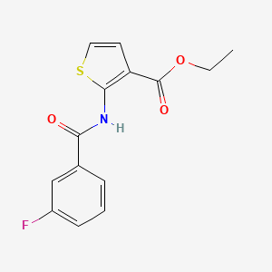 molecular formula C14H12FNO3S B2805771 乙酸-2-(3-氟苯甲酰胺)噻吩-3-羧酸乙酯 CAS No. 864940-45-4