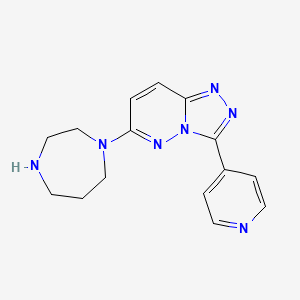 molecular formula C15H17N7 B2805773 6-(1,4-Diazepan-1-yl)-3-pyridin-4-yl-[1,2,4]triazolo[4,3-b]pyridazine CAS No. 2380086-16-6