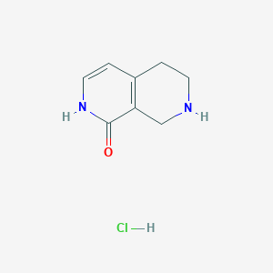 molecular formula C8H11ClN2O B2805779 5,6,7,8-四氢-2,7-萘啶-1(2H)-酮盐酸盐 CAS No. 2172535-89-4