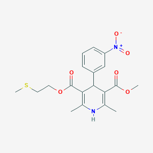 3-Methyl 5-[2-(methylsulfanyl)ethyl] 4-{3-nitrophenyl}-2,6-dimethyl-1,4-dihydro-3,5-pyridinedicarboxylate