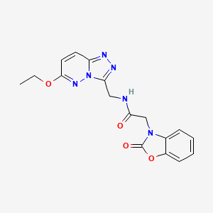 molecular formula C17H16N6O4 B2805784 N-((6-ethoxy-[1,2,4]triazolo[4,3-b]pyridazin-3-yl)methyl)-2-(2-oxobenzo[d]oxazol-3(2H)-yl)acetamide CAS No. 2034326-74-2