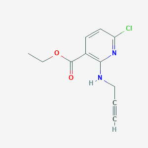 molecular formula C11H11ClN2O2 B2805788 Ethyl 6-chloro-2-[(prop-2-yn-1-yl)amino]pyridine-3-carboxylate CAS No. 2138560-61-7