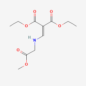 molecular formula C11H17NO6 B2805799 Diethyl 2-{[(2-methoxy-2-oxoethyl)amino]methylene}malonate CAS No. 204643-48-1