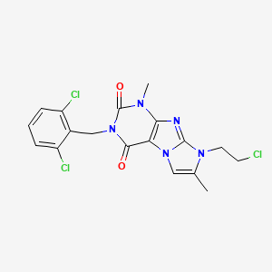 8-(2-chloroethyl)-3-(2,6-dichlorobenzyl)-1,7-dimethyl-1H-imidazo[2,1-f]purine-2,4(3H,8H)-dione