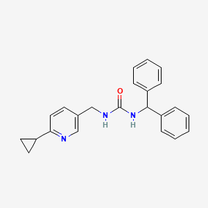 B2805819 3-[(6-Cyclopropylpyridin-3-yl)methyl]-1-(diphenylmethyl)urea CAS No. 2097922-82-0