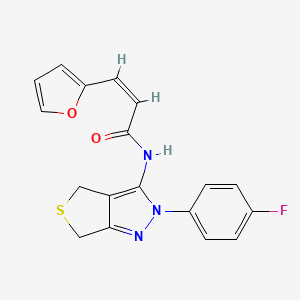(Z)-N-(2-(4-fluorophenyl)-4,6-dihydro-2H-thieno[3,4-c]pyrazol-3-yl)-3-(furan-2-yl)acrylamide