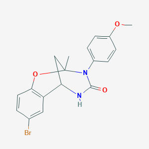 molecular formula C18H17BrN2O3 B2805837 8-溴-3-(4-甲氧基苯基)-2-甲基-5,6-二氢-2H-2,6-甲基苯并[1,3,5]噁二唑啉-4(3H)-酮 CAS No. 688343-23-9