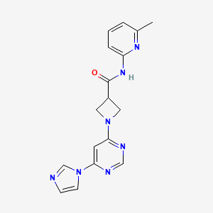 molecular formula C17H17N7O B2805838 1-(6-(1H-咪唑-1-基)嘧啶-4-基)-N-(6-甲基吡啶-2-基)氮杂环丙烷-3-甲酰胺 CAS No. 2034582-55-1