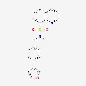 molecular formula C20H16N2O3S B2805840 N-(4-(furan-3-yl)benzyl)quinoline-8-sulfonamide CAS No. 2034456-47-6