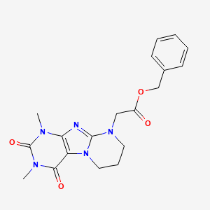 Benzyl 2-(1,3-dimethyl-2,4-dioxo-7,8-dihydro-6H-purino[7,8-a]pyrimidin-9-yl)acetate