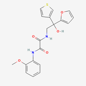 molecular formula C19H18N2O5S B2805851 N1-(2-(furan-2-yl)-2-hydroxy-2-(thiophen-3-yl)ethyl)-N2-(2-methoxyphenyl)oxalamide CAS No. 2034262-22-9