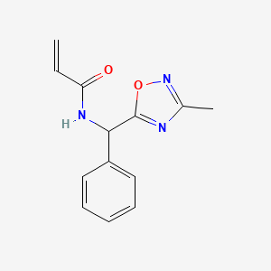 molecular formula C13H13N3O2 B2805853 N-[(3-methyl-1,2,4-oxadiazol-5-yl)(phenyl)methyl]prop-2-enamide CAS No. 2094412-33-4