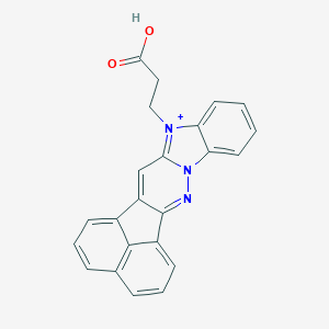 molecular formula C23H16N3O2+ B280586 3-(3,4-Diaza-11-azoniahexacyclo[13.7.1.02,14.04,12.05,10.019,23]tricosa-1(22),2,5,7,9,11,13,15,17,19(23),20-undecaen-11-yl)propanoic acid 