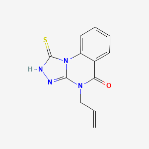 molecular formula C12H10N4OS B2805862 4-Allyl-1-mercapto-4H-[1,2,4]triazolo[4,3-a]quinazolin-5-one CAS No. 95028-49-2