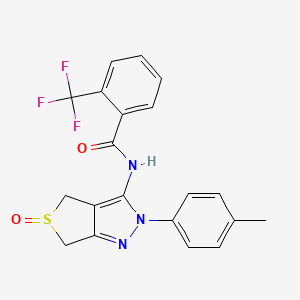 N-(5-oxido-2-(p-tolyl)-4,6-dihydro-2H-thieno[3,4-c]pyrazol-3-yl)-2-(trifluoromethyl)benzamide