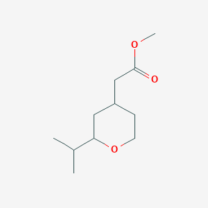 molecular formula C11H20O3 B2805872 对甲酚 2-[2-(异丙基)氧杂-4-基]乙酸甲酯 CAS No. 1461705-12-3