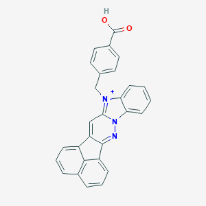 4-(3,4-Diaza-11-azoniahexacyclo[13.7.1.02,14.04,12.05,10.019,23]tricosa-1(22),2,5,7,9,11,13,15,17,19(23),20-undecaen-11-ylmethyl)benzoic acid