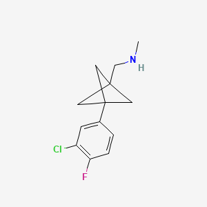 1-[3-(3-Chloro-4-fluorophenyl)-1-bicyclo[1.1.1]pentanyl]-N-methylmethanamine