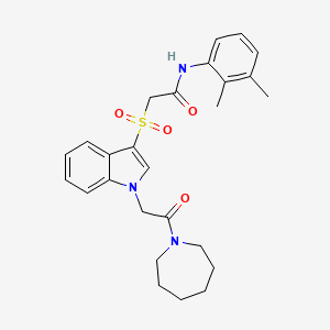 2-((1-(2-(azepan-1-yl)-2-oxoethyl)-1H-indol-3-yl)sulfonyl)-N-(2,3-dimethylphenyl)acetamide