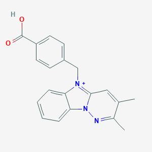 molecular formula C20H18N3O2+ B280589 5-(4-carboxybenzyl)-2,3-dimethyl-5H-pyridazino[1,6-a]benzimidazol-10-ium 