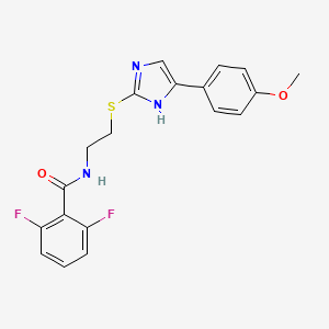 2,6-difluoro-N-(2-((5-(4-methoxyphenyl)-1H-imidazol-2-yl)thio)ethyl)benzamide