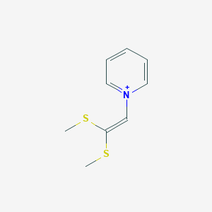 molecular formula C9H12NS2+ B280590 1-[2,2-Bis(methylthio)vinyl]pyridinium 