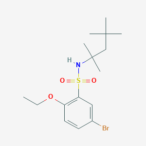 molecular formula C16H26BrNO3S B2805900 [(5-Bromo-2-ethoxyphenyl)sulfonyl](1,1,3,3-tetramethylbutyl)amine CAS No. 1246821-35-1