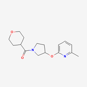 (3-((6-methylpyridin-2-yl)oxy)pyrrolidin-1-yl)(tetrahydro-2H-pyran-4-yl)methanone