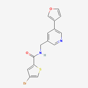 molecular formula C15H11BrN2O2S B2805903 4-bromo-N-((5-(furan-3-yl)pyridin-3-yl)methyl)thiophene-2-carboxamide CAS No. 2034498-40-1